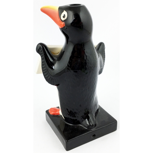 191 - DRAUGHT GUINNESS PENGUIN 191. LAMP BASE. 6.8ins tall. Well modelled and coloured standing penguin ho... 