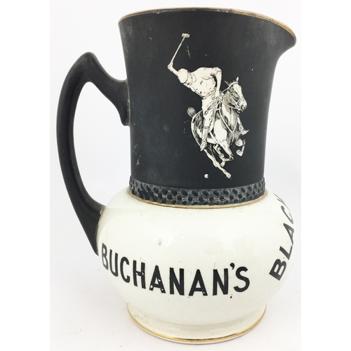 245 - BUCHANANS BLACK & WHITE WHISKY WATER JUG. 6.9ins tall. Something of an iconic jug classic - dubbed T... 