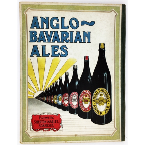 289 - ANGLO BAVARIAN BREWERY CATALOGUE COVER. 9 x 11.7ins. Thick card cover colour printed to front & back... 