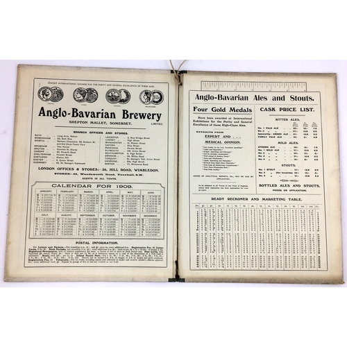 289 - ANGLO BAVARIAN BREWERY CATALOGUE COVER. 9 x 11.7ins. Thick card cover colour printed to front & back... 