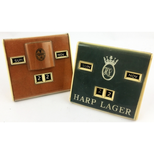 3 - GUINNESS & HARP PERPETUAL CALENDARS. 4.5 x 4.2ins. Period and simple designs in subtle colours - the... 