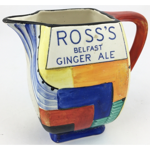 70 - ROSS'S BELFAST SODA WATER ART DECO JUG. 4.6ins tall. Super Art Deco brightly coloured jug - Soda Wat... 