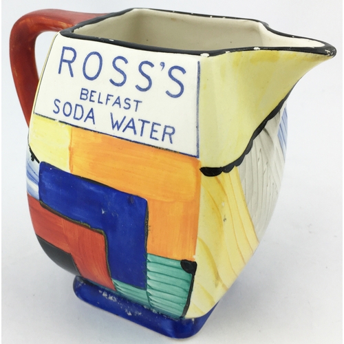 70 - ROSS'S BELFAST SODA WATER ART DECO JUG. 4.6ins tall. Super Art Deco brightly coloured jug - Soda Wat... 