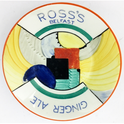 71 - ROSS'S BELFAST GINGER ALE CHANGE TRAY. 5.2ins diam. Matching the previous lot with similar Art Deco ... 