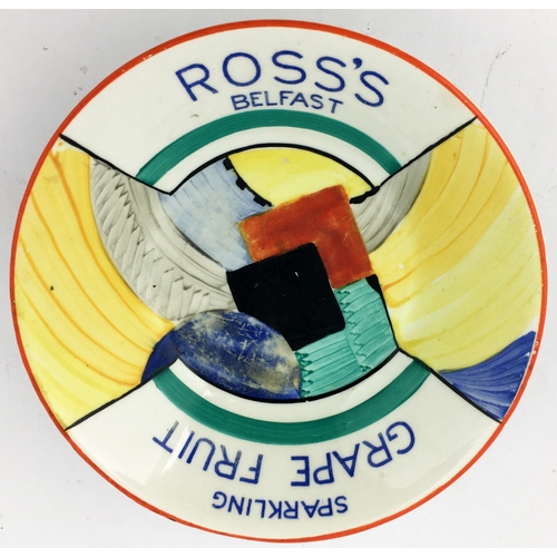 72 - ROSS'S BELFAST SPARKLING GRAPE FRUIT CHANGE TRAY. 5.2ins diam. Matching previous lot with same Art D... 