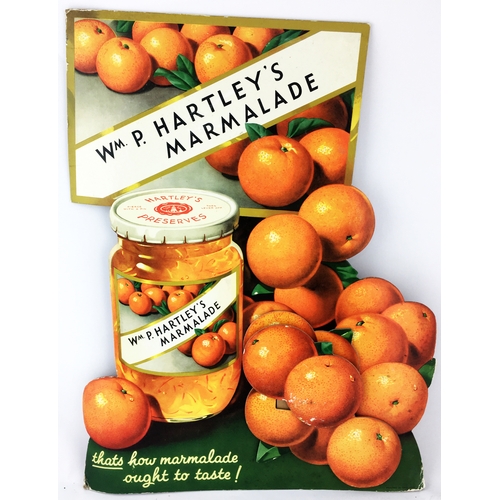 80 - HARTLEYS MARMALADE SHOP CUT OUT CARD ADVERTISEMENT. 16.2ins tall. Multicoloured thick card stand up ... 