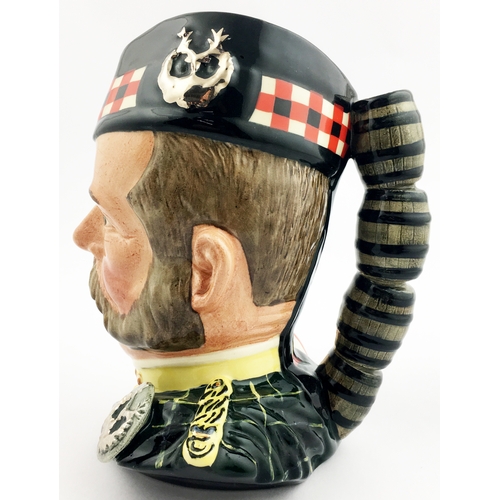 181 - GRANTS SCOTCH WHISKY SCOTSMANS HEAD DECANTER. 7.5ins tall. Stack of four barrels form rear handle. N... 