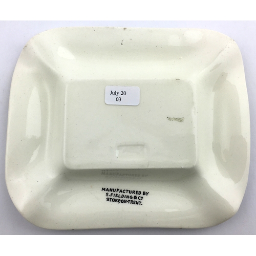 216 - WHITE HORSE ASHTRAY. 5ins x 4.2ins. Black transferred - lettering & logos around outer rim, logo & c... 