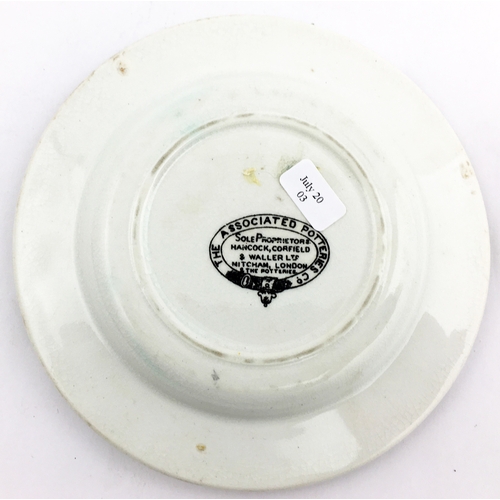 227 - McEWANS SPARLING BEER ASHTRAY. 5ins diam.Black outer lettering. Red Label Beer Edinburgh etc to cent... 