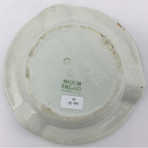 291 - OLD ORKNEY REAL LIQUER SCOTCH WHISKY ASHTRAY. 4.8ins diam. Transfer around outer edge and to centre ... 