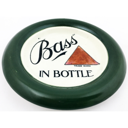 294 - BASS ASHTRAY. 5ins diam. Curved raised outer band in dark green with strong green lettering to centr... 