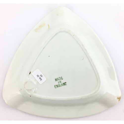 43 - STRETTON TABLE WATERS TRIANGULAR ASHTRAY  6ins triangular. Detailed coloured centre image of Stretto... 