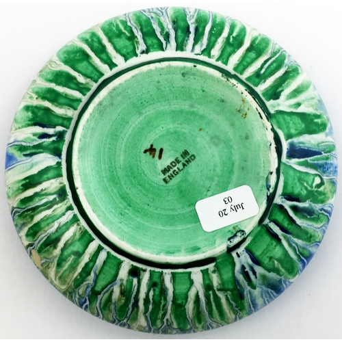 51 - BULLOCH LADE PEDIGREE SCOTCH WHISKY ASHTRAY. 4.9ins diam. As previous lot but this with multi-colour... 