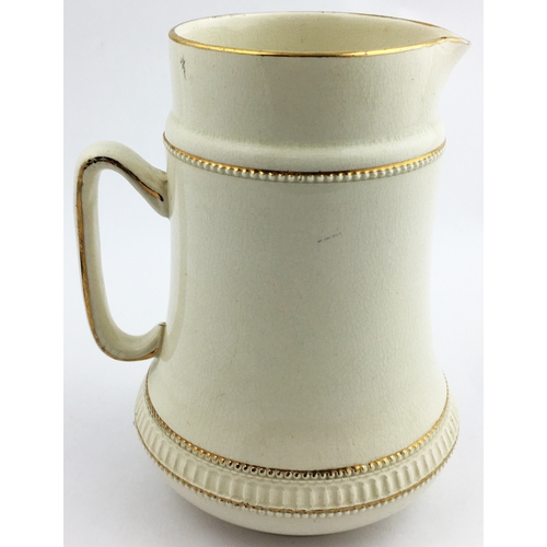 193 - ENCORE WHISKY WATER JUG. 6.5ins tall. White body, black lettering ASK FOR/ THE/ ENCORE/ WHISKY, gold... 