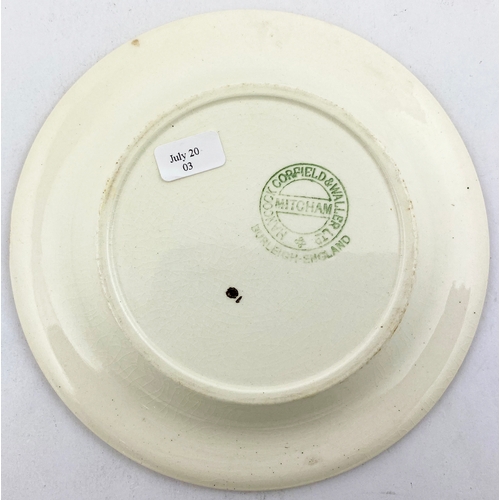 33 - MAGEE MARSHALL/ BOLTON WIGAN & BURTON ON TRENT ASHTRAY. 5.2ins diam. Ceramic ashtray featuring a col... 