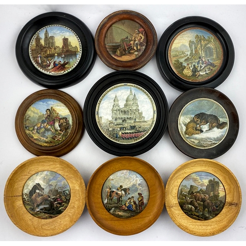 104 - FRAMED PRATT LID GROUP. Largest 7.25ins, multicoloured Inc. KM 83 Strasbourg, KM 290 The Enthusiast,... 