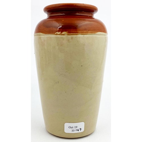 128 - ABERDEENSHIRE CREAM POT. 4.75ins diam. Brown top, black transfer for PURE RICH CREAM/ FROM THE/ HUNT... 