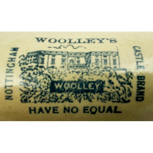 282 - NOTTINGHAM BULK POTTERY INK.  8.75ins tall. Green/ grey glaze, blue-black transfer, small rear handl... 
