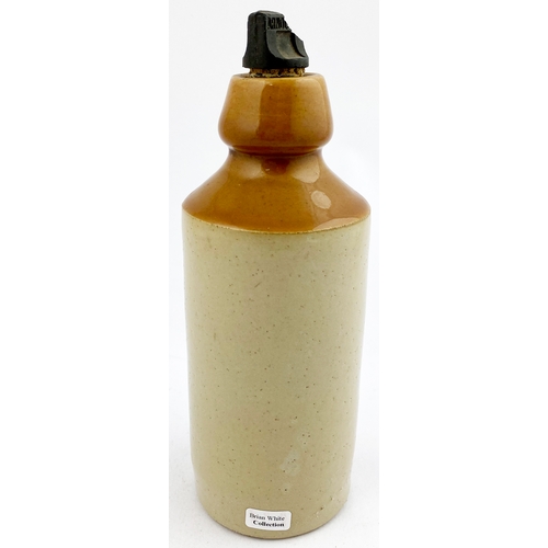 51 - LINCOLN GINGER BEER BOTTLE. 7.75ins tall to top of screw stopper. Std, t.t., black transfer ARNOLD &... 