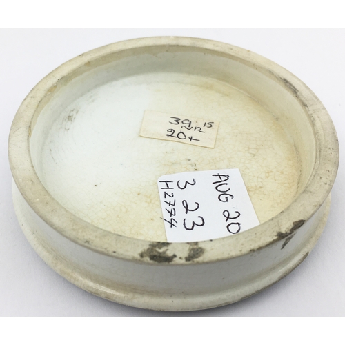 8 - WIBSEY DR HARDYS SCORBUTIC OINTMENT POT LID. (APL p663, 6) 3ins diam. Black transfer. A. H. HARDY ES... 