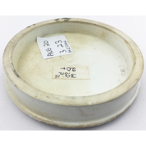 8 - WIBSEY DR HARDYS SCORBUTIC OINTMENT POT LID. (APL p663, 6) 3ins diam. Black transfer. A. H. HARDY ES... 