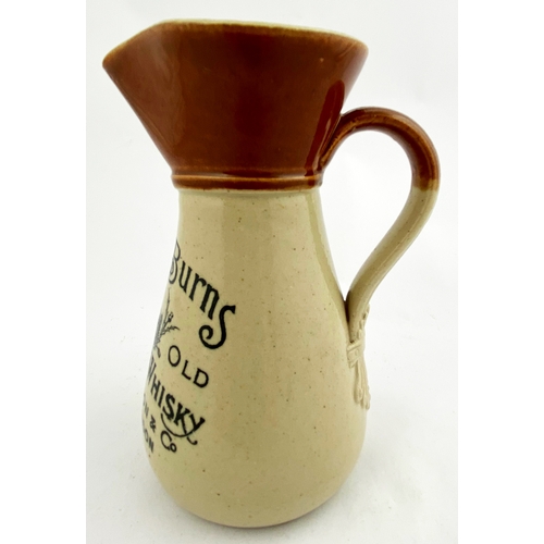 318 - ROBBIE BURNS WHISKY JUG. 6.25ins tall. T.t., rear handle black transfer. THE ROBBIE BURNS/ FAMED OLD... 