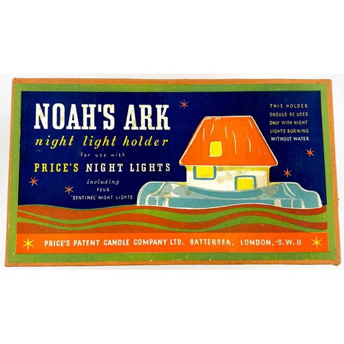 9 - PRICES NOAHS ARK BOXED NIGHTLIGHT HOLDER. 8 x 5.5 x 4.5ins multicoloured Ark shaped nightlight prese... 