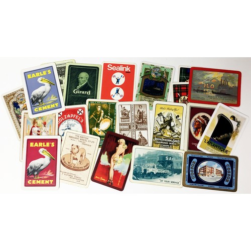 59 - ADVERTISING PLAYING CARDS MIXED GROUP. Single cards from a suacey nude Truvoa to Sealink, P&O, Holza... 