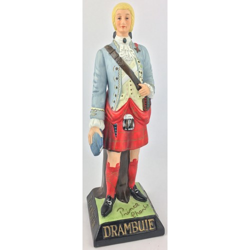 60 - PRINCE CHARLIE DRAMBUIE ADVERTISING BACK BAR FIGURE. 13.4ins tall. Matt finish multicoloured cast po... 