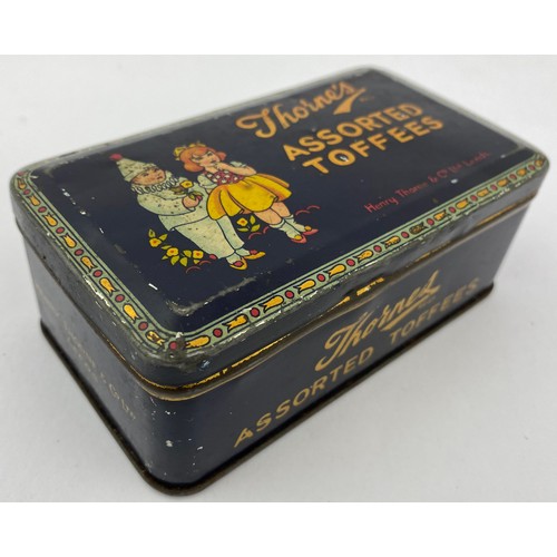 173 - THORNES ASSORTED TOFFEES TIN. 5 x 2.75ins. Clown & little girl pict to front. Henry Thorne & Co Ltd,... 