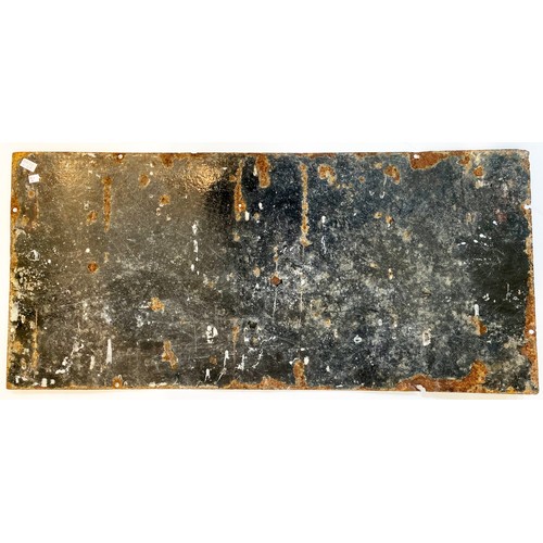 180 - POST OFFICE ENAMEL SIGN. 26 x 12ins. Five lines of black letters on white enamel. Rusting & surface ... 