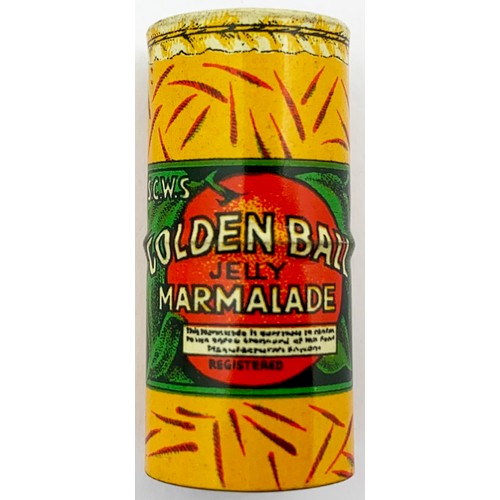 214 - JELLY MARMALADE NOVELTY TIN WHISTLE. 1.5ins tall. SCWS/ GOLDEN BALL/ JELLY/ MARMALADE.