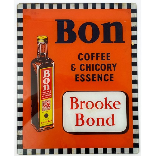 319 - BROOKE BOND BON ESSENCE GLASS WINDOW SIGN. 8x10ins. Again striking colours, thin delicate glass. Min... 