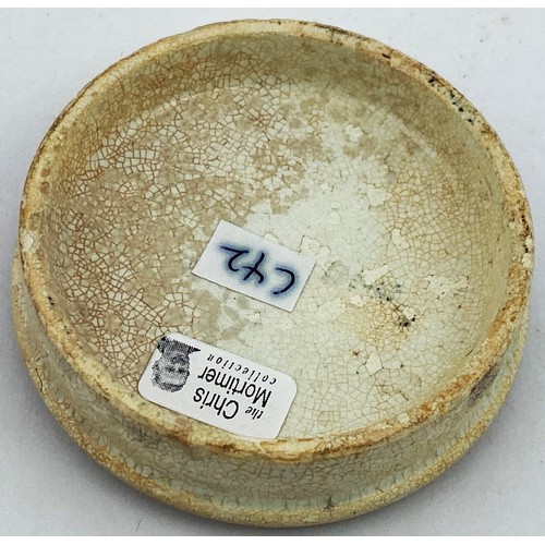 7 - RUSSIAN BEARS GREASE PRICE & CO POT LID. 2.9inch diam. Black tranfer reads, Montpellier House 28 Lom... 