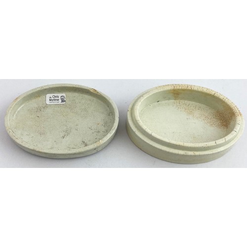 12 - EDINBURGH CARBOLIZED  POT LID. 3.7ins x 2.6ins diam. Oval HYGIENIC/ CARBOLIZED/ TOOTH PASTE from INM... 