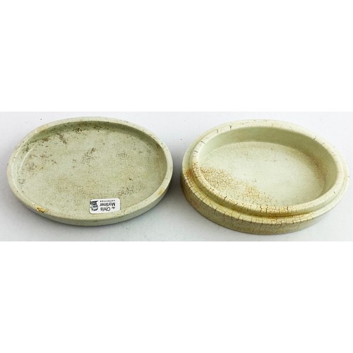 12 - EDINBURGH CARBOLIZED  POT LID. 3.7ins x 2.6ins diam. Oval HYGIENIC/ CARBOLIZED/ TOOTH PASTE from INM... 