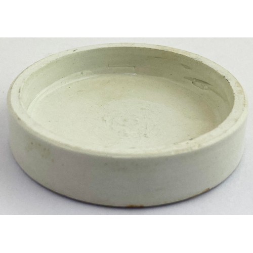 15 - PORTOBELLO J. NESBIT POT LID. 2.4ins. diam. 162 HIGH ST PORTOBELLO/ CHERRY/ TOOTH/ PASTE. slight smu... 