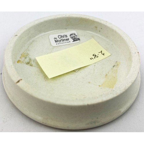 21 - MORECAMBE ARECA & CHERRY POD LID. 2.75ins diam. ARECA/ &/ CHERRY/ TOOTH PASTE... PREPARED BY/ J.J. F... 