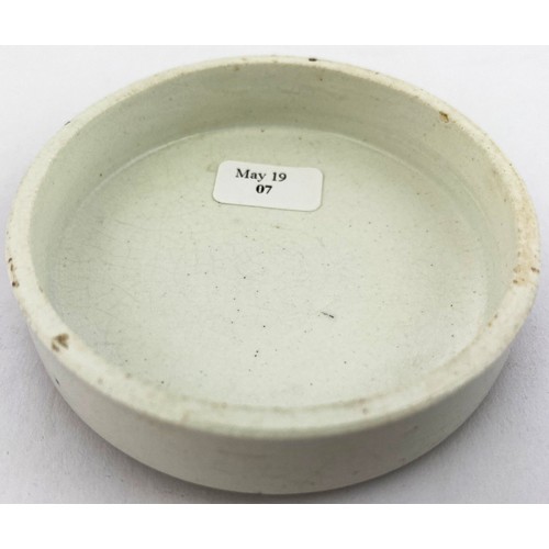 24 - LONDON MAIDA VALE POT LID. 2.4ins diam. OTTO OF ROSE/ COLD CREAM R.H.PARKER 35.CLIFTON RD MAIDA VALE... 