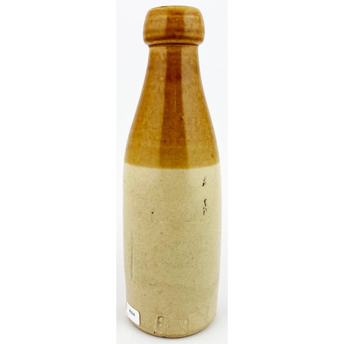 50 - HELMSLEY GINGER BEER BOTTLE. 8.1ins tall.Non bordered black transfer with WATKINSON & SONS/ Castle B... 