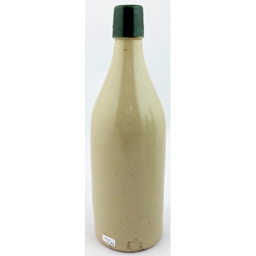 59 - KIMBERLEY FACTORY SOUTH AFRICAN GINGER BEER BOTTLE. 10.5ins tall. Ch., dark jade green top, swinger ... 