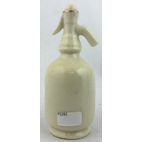 106 - BOURNEMOUTH CRESTED WARE SODA SYPHON. 3.9ins tall.  Classic syphon shaped novelty, coloured coat of ... 