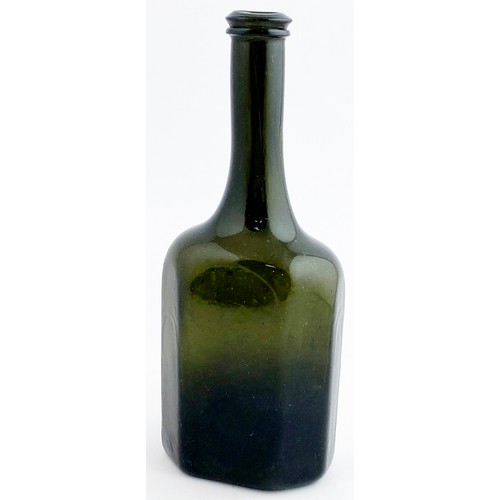 214 - ENGLISH LONG NECKED UTILTY BOTTLE. 9ins tall. Magnificent long necked octagonal bodied utility with ... 