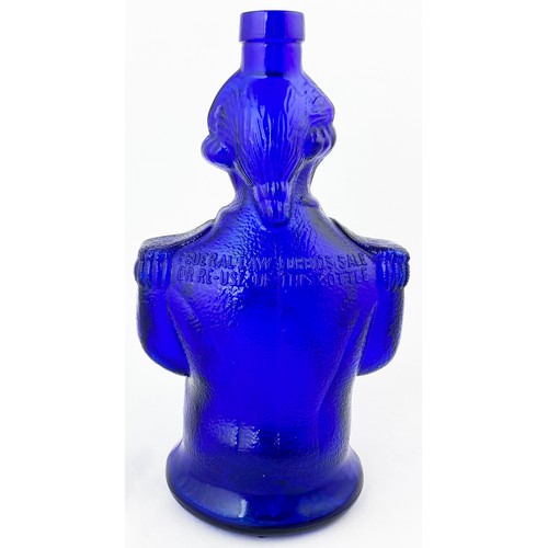 305 - GEORGE WASHINGTON FIGURAL BOTTLE. 9.4ins tall. Cobalt blue figural of the past U.S. President. Feder... 