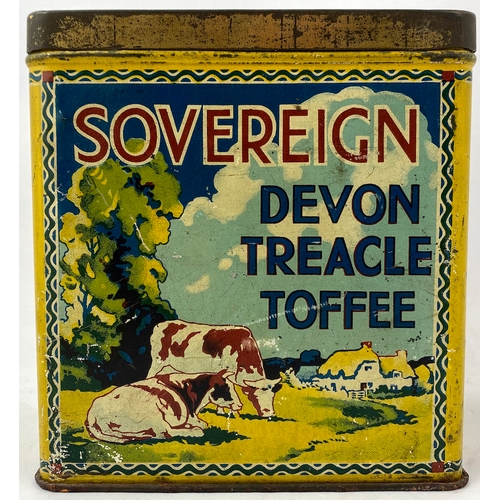 2 - SOVEREIGN DEVON TREACLE TOFFEE . 6.3 x 3.8 x 6.4ins. Similar front & rear pict. image - best side sh... 