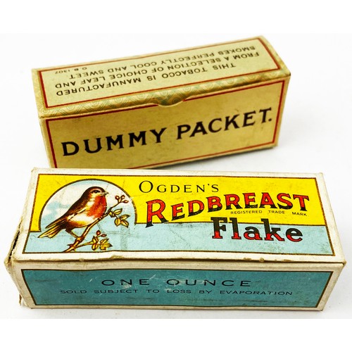 30 - OGDENS REDBREAST FLAKE PACKAGING DUO. Largest 3.25 x 1.25ins. Cute little multicoloured pair, one is... 