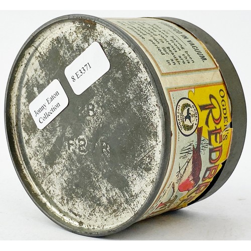 43 - REDBREAST FLAKE CIRCULAR TIN. 2.75ins diam. Multicoloured paper label to outer tin & embossed lid. D... 