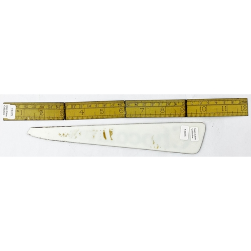 330 - FRYS COCOA RULER & A CHOCOLATES STRIP. Ruler 12ins long - some wear, Chocolates piece looks milk gla... 