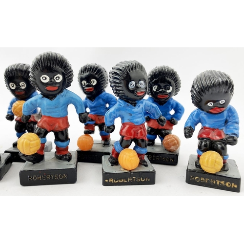 331 - ROBERTSONS GOLLY FOOTBALLERS. A set of eleven Robertson football figures, all hand painted, Tallest ... 