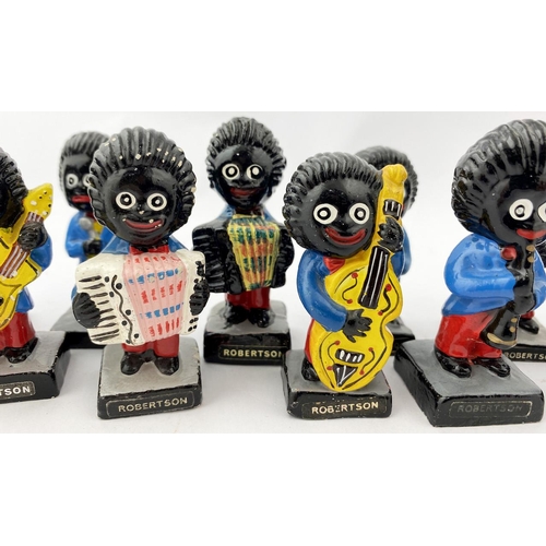 332 - ROBERTSONS GOLLY BAND. A set of thirteen Robertson golly band figurinesplaying various musical instr... 